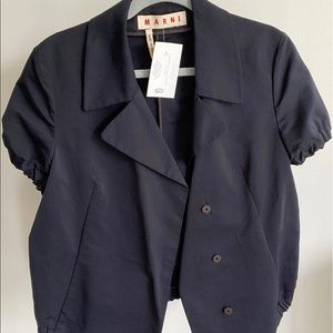 Marni Black Short-Sleeve Blazer